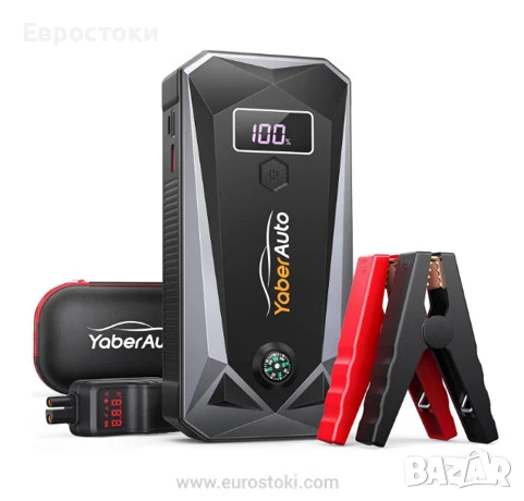 Цифров токоизправител за кола YaberAuto YA50, автомобилен стартер, 21800mAh, LCD дисплей, LED , снимка 1