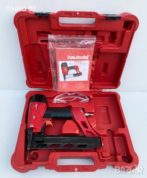 HAUBOLD PN 6040 - Професионален пневматичен такер за скоби (телбод), снимка 1