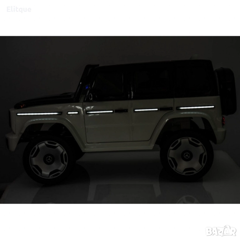 Акумулаторен джип Mercedes EQG Electric G-Class 12V с отварящи се врати меки гуми 4x4, снимка 1