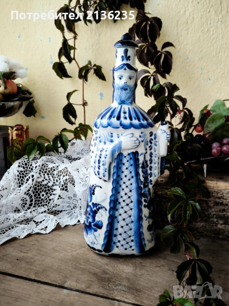Бутилка Гжель , снимка 1