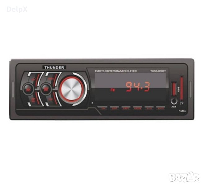 Автомобилен радио MP3 плеър TUSB-009BT, AUX, FM, SD, USB, BLT 4x40W, 12V, снимка 1
