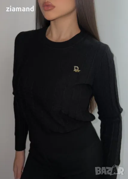 Дамска черна блуза, снимка 1