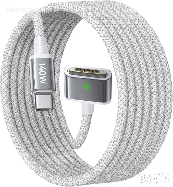 LISEN Кабел за бързо зареждане USB C към Magsafe 3, 2 метра, 140 W, за McAcbook  Air M2 M3 2023/2022, снимка 1