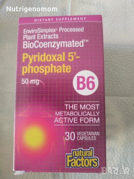 Natural Factors vitamin B6 Pyridoxal 5 phosphate, снимка 1