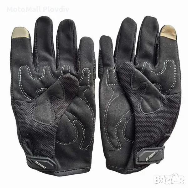 Текстилни Мото Ръкавици с Протектор – Черни, снимка 1