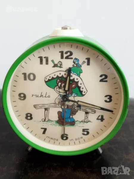 Стар механичен будилник, настолен часовник, снимка 1