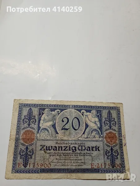 Германия банкнота 20 марки 1915 г , снимка 1