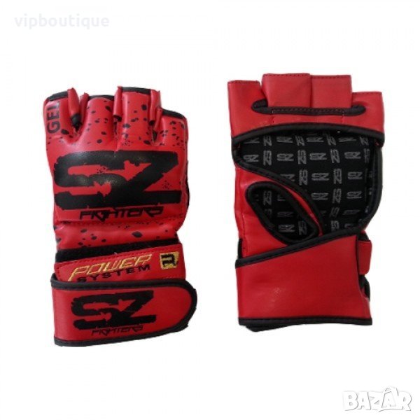 MMA Ръкавици без пръсти EVO Line Изк Кожа Червен, снимка 1