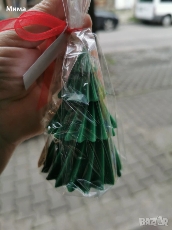 Ароматна коледна свещ - Елха на етажи, снимка 1