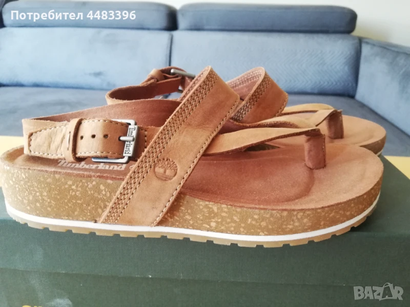Свтлокафяви сандали Timberland от естествен велур, снимка 1