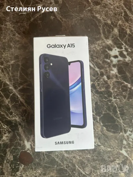 нов  samsung galaxy sm-a155f/dsn  4gb / 128 gb blue black     смарт телефон 235 лв  - нов няма докум, снимка 1