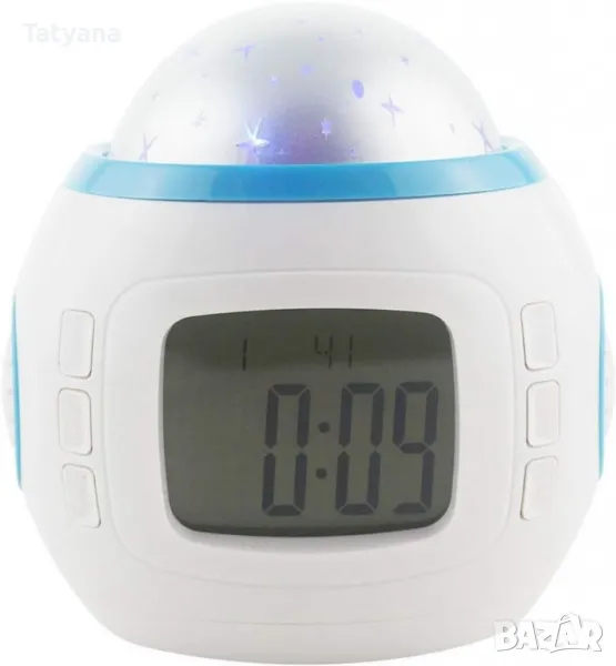 Будилник с прожекционна лампа – магията на звездното небе във вашата стая +музика, снимка 1