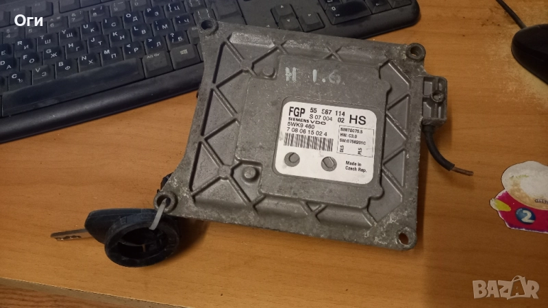 Компютър двигател за Opel Astra H и Zafita B 1.6 i, 2006-2014г. 5WK9 460 / 55 567 114, снимка 1