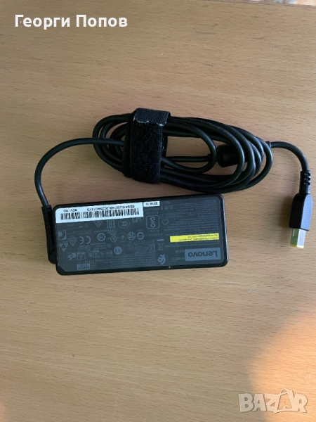 Lenovo 65W AC Adapter, Жълта букса, Оригинално зарядно за лаптоп, снимка 1