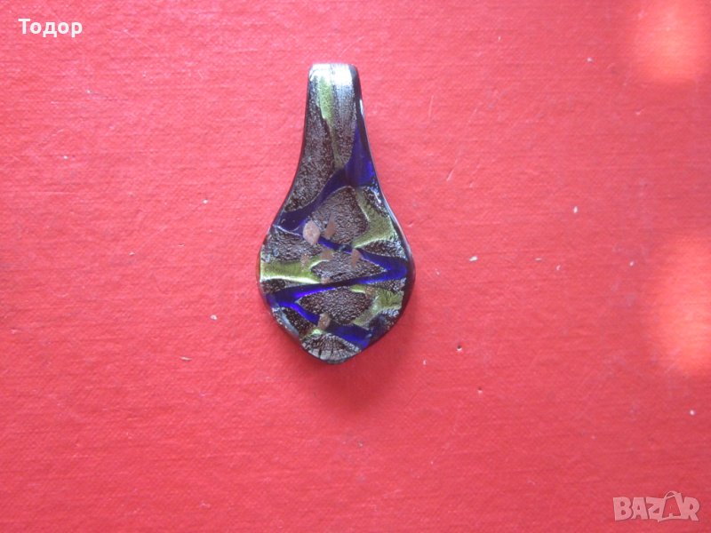Стъклен медальон висулка Мурано , снимка 1