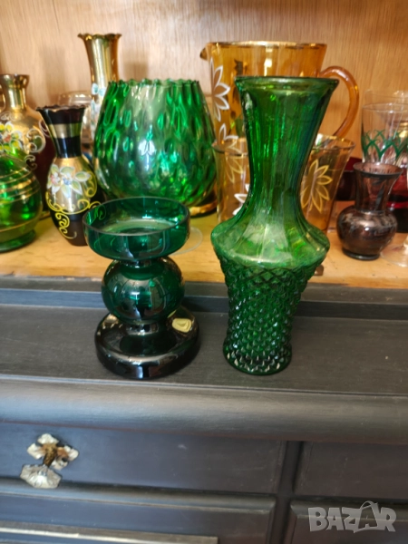 Арт Деко страхотни ваза и свещник , снимка 1