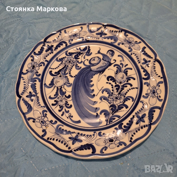 Голяма гръцка рисувана чиния, снимка 1