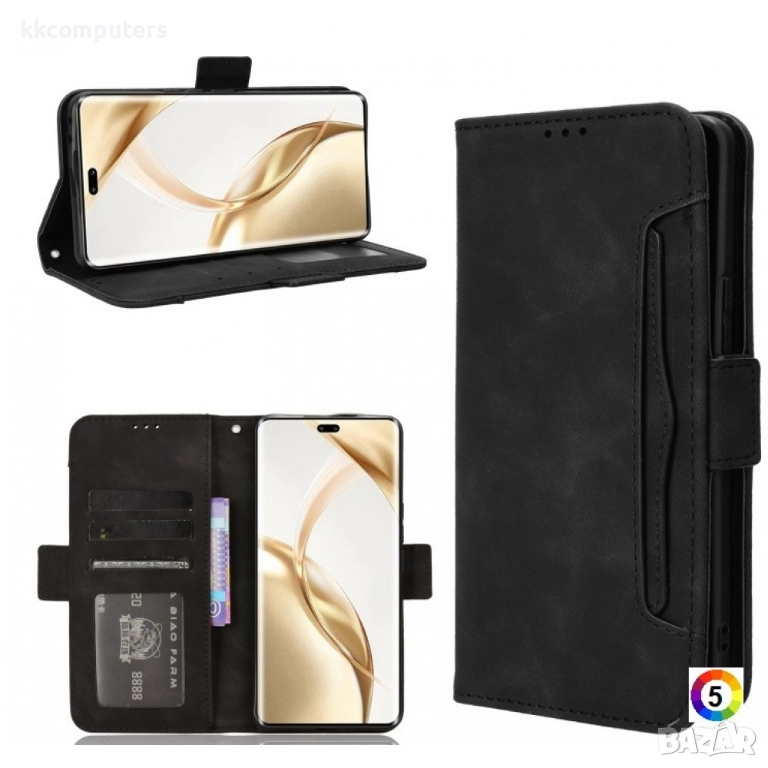 Honor 200 Pro 5G Magnetic Wallet Кожен Калъф и Скрийн Протектор, снимка 1
