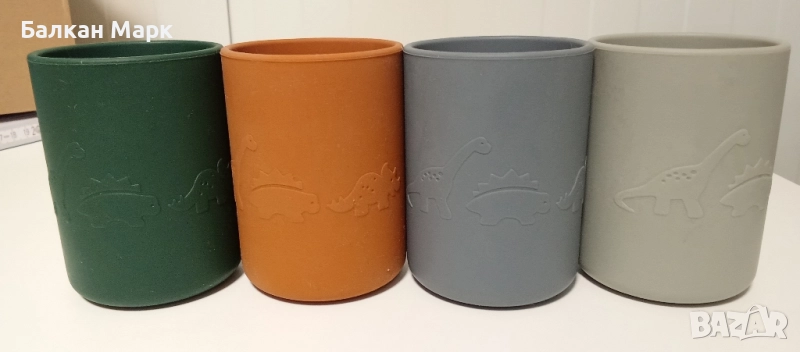 Комплект силиконови чаши LIEWOOD с динозаври 🦕, снимка 1