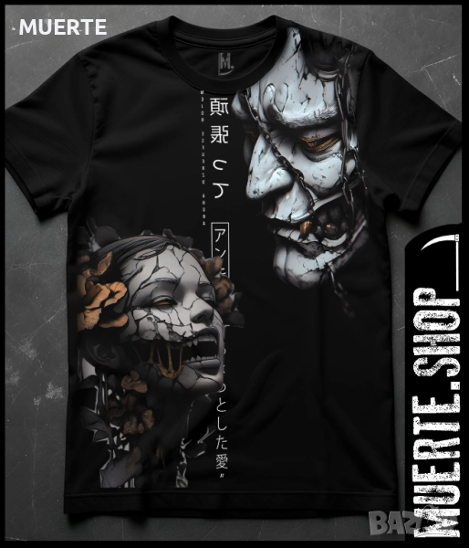 Черна тениска с щампа – JAPAN DEMONS, снимка 1