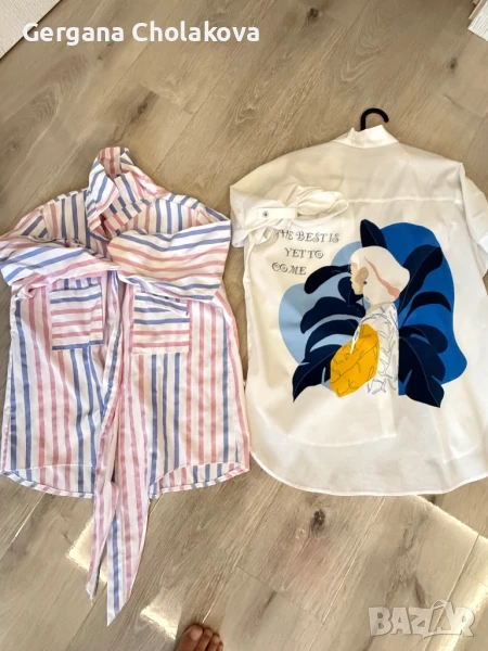 Бели ризи с шарки, снимка 1