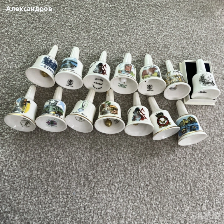 Класически камбанки от костен порцелан, снимка 1