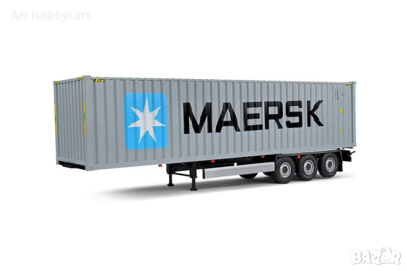 CONTAINER TRAILER MAERSK GREY 1:24 SOLIDO, снимка 1