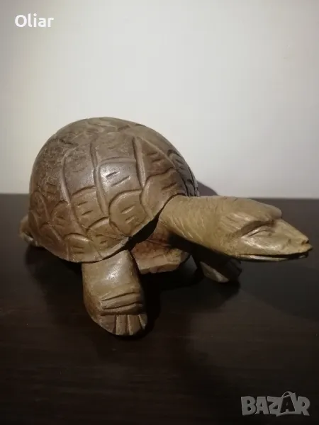 Много красива фигурка на костенурка от дърво. , снимка 1