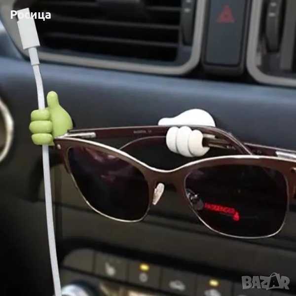 Комплект от 2 броя ръчички за придържане на кабели, ключове и други., снимка 1