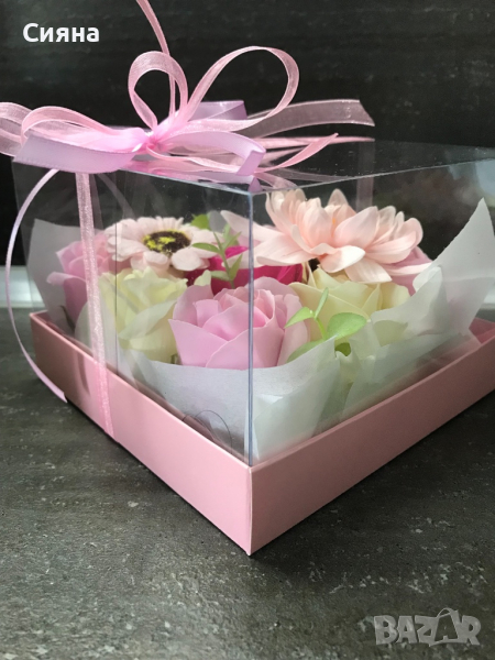 Кутия със сапунени рози, снимка 1