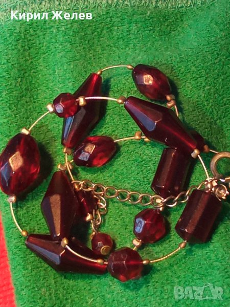 ПРЕКРАСНО ФАСЕТИРАНО КРИСТАЛНО РЕТРО АРТ НУВО СТИЛ ХЕНД МЕЙД КОЛИЕ 45511, снимка 1