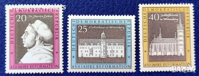 ГДР, 1967 г. - пълна серия чисти марки, религия, изкуство, 1*22, снимка 1