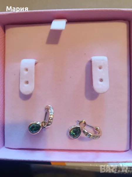 Обици от колекция Swarovski. Модел, направен от различни материали, снимка 1