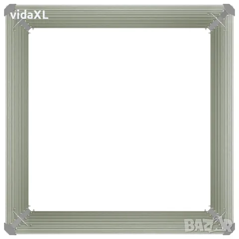 vidaXL Повдигната леха, антрацит, 100x100x77 см, поцинкована стомана, снимка 9 - Саксии и кашпи - 56147571