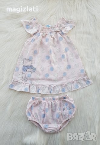 Бебешка рокля с гащички Мечо Пух  размер 6 месеца, снимка 7 - Бебешки рокли - 41005541