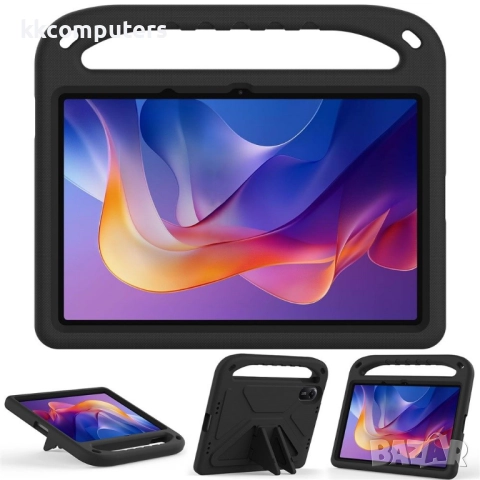 EVA Удароустойчив калъф за Xiaomi Redmi Pad 2 | Протектор, Вградена стойка, Дръжка |Цвят: Черен, Син, снимка 7 - Калъфи, кейсове - 52117045