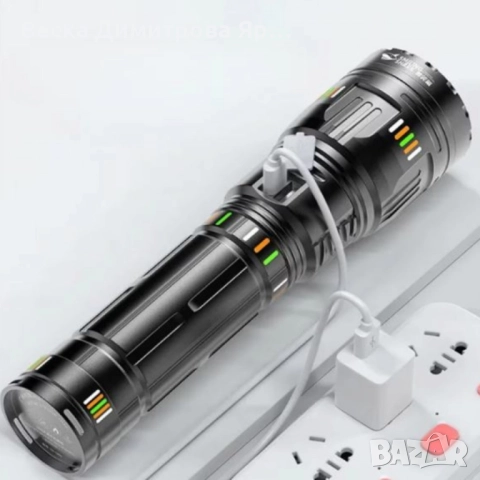 Светодиоден фенер Smiling Shark YM-G600 с телескопично увеличение и PowerBank функция, снимка 2 - Къмпинг осветление - 51468643