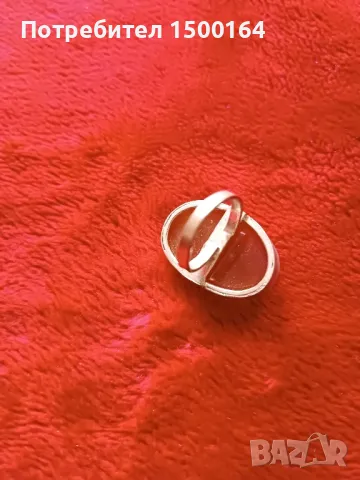 пръстен от тигрово око и карнелиан, снимка 3 - Пръстени - 48077388