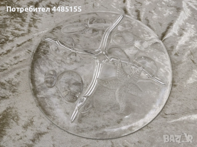  Стъклени плата "Омар" и "Морска звезда", снимка 8 - Чинии - 53418016