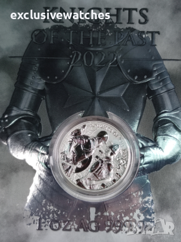 1 oz Малта 5 € Рицари от миналото - рицар на Малта и османски войник .9999 сребърна BU монета 2022, снимка 7 - Нумизматика и бонистика - 44717788