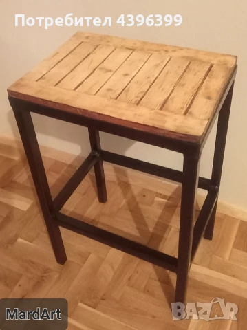  четири бар стола с бар маса и един бар стол подарък, снимка 3 - Столове - 50741332