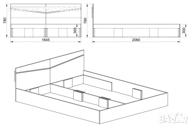 Спалня Сити 2010 сонома, орех или комбинация бяло/ арвен, снимка 4 - Спални и легла - 46495677