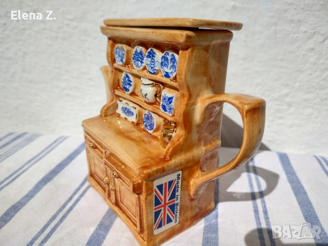 Малък чайник шкаф за чинии Синята Върба , снимка 5 - Декорация за дома - 53845269