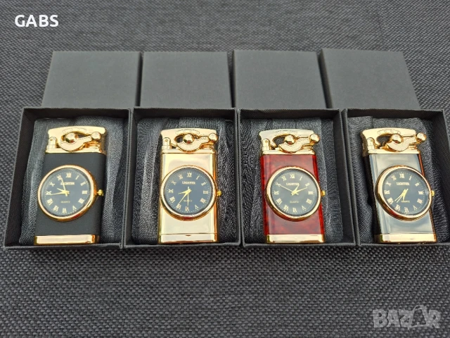  Газова запалка с вграден часовник,4 цвята