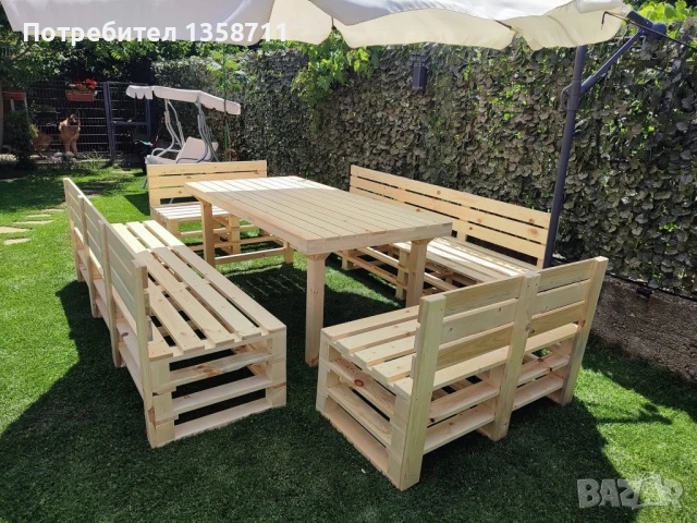 палет мебел, снимка 4 - Градински мебели, декорация  - 50698092