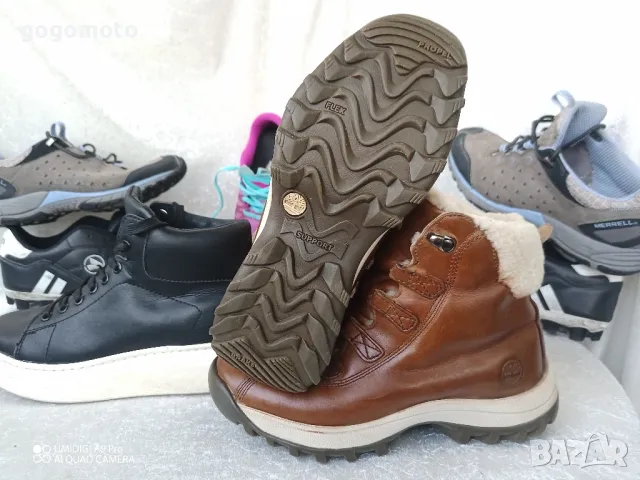 Водоустойчиви, КАТО НОВИ боти SNOW BOOTS TIMBERLAND® оригинал​, 37 - 38, 100% ЕСТЕСТЕСТВЕНА КОЖА, снимка 6 - Други - 49981981
