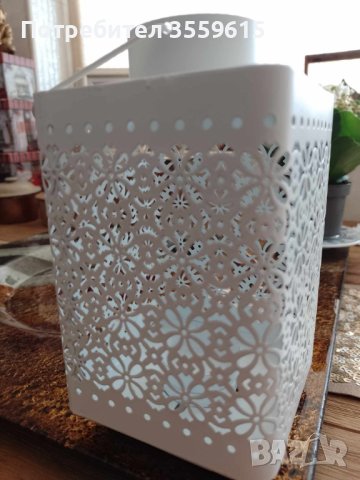 красив метален ретро винтидж фенер от Гърция, за свещ. С кука за окачване., снимка 2 - Декорация за дома - 41854900