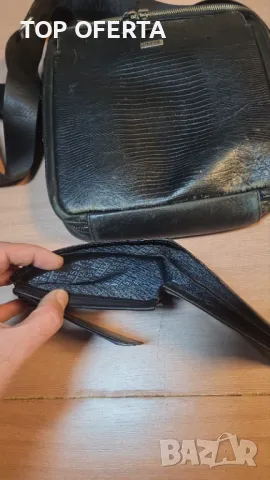 Petek 1855 Мъжки Портфейл Естествена Кожа с Чанта Petek, снимка 5 - Портфейли, портмонета - 48431191