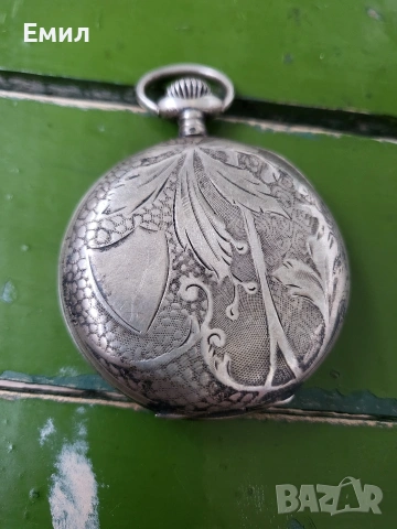 Сребърен джобен часовник NERINA Hebdomas, снимка 3 - Колекции - 53391788