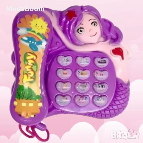 Интерактивен детски музикален телефон със светлини и звуци на сирена, снимка 3 - Кукли - 48434768